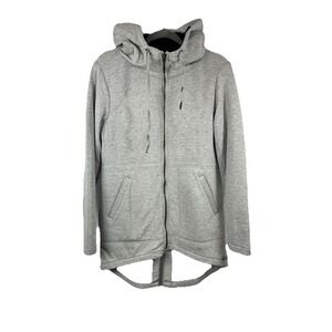 Betsey Johnson Performance Jacket S Gray Scuba Anorak Hoodie Athleisure Gorpcore